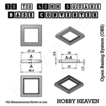 Load image into Gallery viewer, Square to Square Bases Size Converters 3d Print Full Range - ModelBricks
