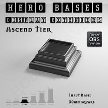 Load image into Gallery viewer, Hero Bases Display Extenders | Squares and Rectangles | Convert Gaming Bases to Display Bases &amp; Plinths - ModelBricks
