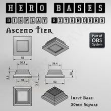 Load image into Gallery viewer, Hero Bases Display Extenders | Squares and Rectangles | Convert Gaming Bases to Display Bases &amp; Plinths - ModelBricks
