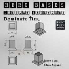 Load image into Gallery viewer, Hero Bases Display Extenders | Squares and Rectangles | Convert Gaming Bases to Display Bases &amp; Plinths - ModelBricks
