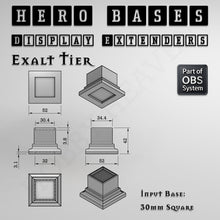 Load image into Gallery viewer, Hero Bases Display Extenders | Squares and Rectangles | Convert Gaming Bases to Display Bases &amp; Plinths - ModelBricks
