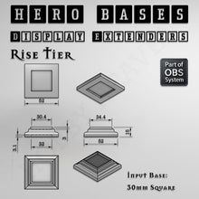 Load image into Gallery viewer, Hero Bases Display Extenders | Squares and Rectangles | Convert Gaming Bases to Display Bases &amp; Plinths - ModelBricks
