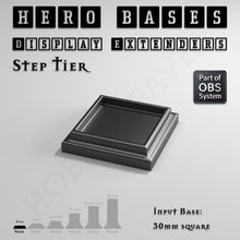 Load image into Gallery viewer, Hero Bases Display Extenders | Squares and Rectangles | Convert Gaming Bases to Display Bases &amp; Plinths - ModelBricks
