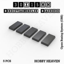 Load image into Gallery viewer, Rectangle Bases Range Sizes - 75x30mm to 125x40mm Medium Sizes 3d Print Full Range Tabletop Games - ModelBricks
