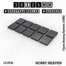 Load image into Gallery viewer, Rectangle Bases Range Sizes - 75x30mm to 125x40mm Medium Sizes 3d Print Full Range Tabletop Games - ModelBricks
