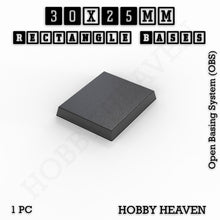 Load image into Gallery viewer, Rectangle Bases Range Sizes - 20x15mm to 75x25mm Small Sizes 3d Print Full Range Tabletop Games - ModelBricks
