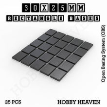 Load image into Gallery viewer, Rectangle Bases Range Sizes - 75x30mm to 125x40mm Medium Sizes 3d Print Full Range Tabletop Games - ModelBricks
