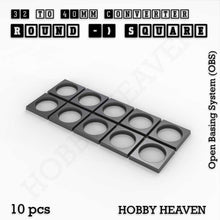 Load image into Gallery viewer, Round to Square Bases Shape and Size Converters 3d Print Full Range - ModelBricks
