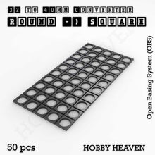 Load image into Gallery viewer, Round to Square Bases Shape and Size Converters 3d Print Full Range - ModelBricks
