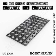Load image into Gallery viewer, Round to Square Bases Shape and Size Converters 3d Print Full Range - ModelBricks
