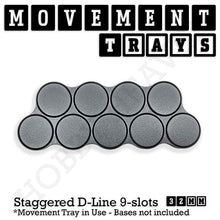 Load image into Gallery viewer, 32mm Movement Trays for Tabletop Games | Compatible with Popular Miniatures | Full Range - ModelBricks
