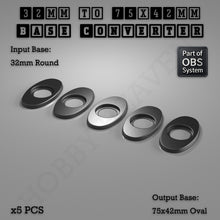 Load image into Gallery viewer, Round To Oval Bases Size Converters 3d Print Full Range - ModelBricks
