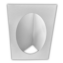 Load image into Gallery viewer, 10 Pack A6 White Oval Aperture Card Blanks &amp; Envelopes, Tri-Fold - 300gsm - ModelBricks
