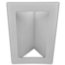 Load image into Gallery viewer, 10 Pack A6 White Rounded Oblong Rectangle Aperture Card Blanks &amp; Envelopes, Tri-Fold - 300gsm - ModelBricks
