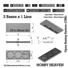Load image into Gallery viewer, Round to Square Movement Trays Adapters for Tabletop Games - ModelBricks
