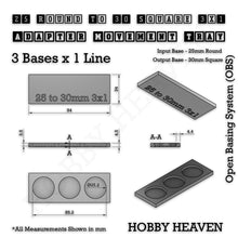Load image into Gallery viewer, Round to Square Movement Trays Adapters for Tabletop Games - ModelBricks
