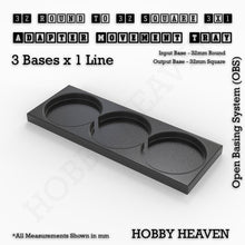 Load image into Gallery viewer, Round to Square Movement Trays Adapters for Tabletop Games - ModelBricks
