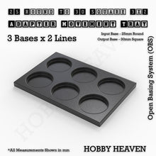 Load image into Gallery viewer, Round to Square Movement Trays Adapters for Tabletop Games - ModelBricks
