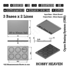 Load image into Gallery viewer, Round to Square Movement Trays Adapters for Tabletop Games - ModelBricks
