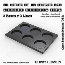 Load image into Gallery viewer, Round to Square Movement Trays Adapters for Tabletop Games - ModelBricks
