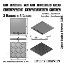 Load image into Gallery viewer, Round to Square Movement Trays Adapters for Tabletop Games - ModelBricks
