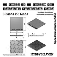Load image into Gallery viewer, Round to Square Movement Trays Adapters for Tabletop Games - ModelBricks
