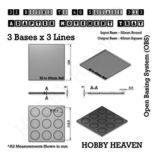 Load image into Gallery viewer, Round to Square Movement Trays Adapters for Tabletop Games - ModelBricks
