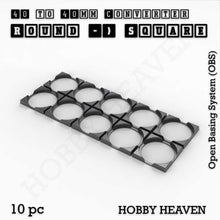 Load image into Gallery viewer, Round to Square Bases Shape and Size Converters 3d Print Full Range - ModelBricks
