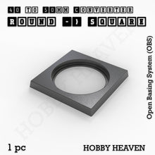 Load image into Gallery viewer, Round to Square Bases Shape and Size Converters 3d Print Full Range - ModelBricks
