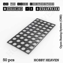 Load image into Gallery viewer, Round to Square Bases Shape and Size Converters 3d Print Full Range - ModelBricks
