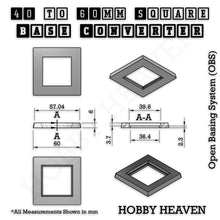 Load image into Gallery viewer, Square to Square Bases Size Converters 3d Print Full Range - ModelBricks
