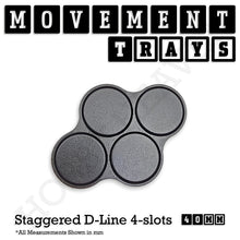 Load image into Gallery viewer, 40mm Movement Trays for 28mm Miniatures | Tabletop Wargames Compatible | Full Range - ModelBricks
