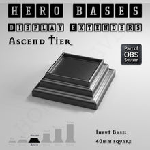 Load image into Gallery viewer, Hero Bases Display Extenders | Squares and Rectangles | Convert Gaming Bases to Display Bases &amp; Plinths - ModelBricks
