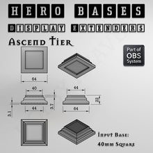 Load image into Gallery viewer, Hero Bases Display Extenders | Squares and Rectangles | Convert Gaming Bases to Display Bases &amp; Plinths - ModelBricks
