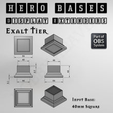 Load image into Gallery viewer, Hero Bases Display Extenders | Squares and Rectangles | Convert Gaming Bases to Display Bases &amp; Plinths - ModelBricks
