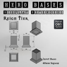 Load image into Gallery viewer, Hero Bases Display Extenders | Squares and Rectangles | Convert Gaming Bases to Display Bases &amp; Plinths - ModelBricks
