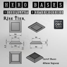 Load image into Gallery viewer, Hero Bases Display Extenders | Squares and Rectangles | Convert Gaming Bases to Display Bases &amp; Plinths - ModelBricks
