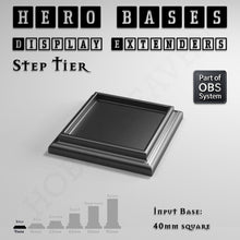 Load image into Gallery viewer, Hero Bases Display Extenders | Squares and Rectangles | Convert Gaming Bases to Display Bases &amp; Plinths - ModelBricks
