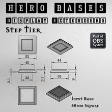 Load image into Gallery viewer, Hero Bases Display Extenders | Squares and Rectangles | Convert Gaming Bases to Display Bases &amp; Plinths - ModelBricks
