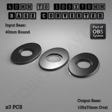 Load image into Gallery viewer, Round To Oval Bases Size Converters 3d Print Full Range - ModelBricks
