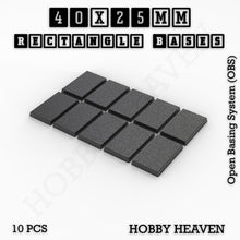 Load image into Gallery viewer, Rectangle Bases Range Sizes - 75x30mm to 125x40mm Medium Sizes 3d Print Full Range Tabletop Games - ModelBricks
