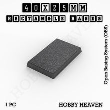 Load image into Gallery viewer, Rectangle Bases Range Sizes - 75x30mm to 125x40mm Medium Sizes 3d Print Full Range Tabletop Games - ModelBricks
