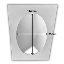 Load image into Gallery viewer, 10 Pack A6 White Oval Aperture Card Blanks &amp; Envelopes, Tri-Fold - 300gsm - ModelBricks
