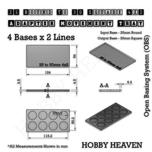 Load image into Gallery viewer, Round to Square Movement Trays Adapters for Tabletop Games - ModelBricks
