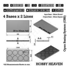 Load image into Gallery viewer, Round to Square Movement Trays Adapters for Tabletop Games - ModelBricks
