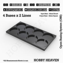 Load image into Gallery viewer, Round to Square Movement Trays Adapters for Tabletop Games - ModelBricks
