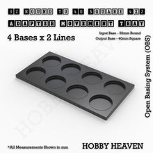 Load image into Gallery viewer, Round to Square Movement Trays Adapters for Tabletop Games - ModelBricks

