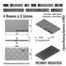 Load image into Gallery viewer, Round to Square Movement Trays Adapters for Tabletop Games - ModelBricks
