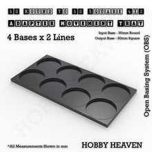 Load image into Gallery viewer, Round to Square Movement Trays Adapters for Tabletop Games - ModelBricks
