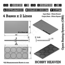 Load image into Gallery viewer, Round to Square Movement Trays Adapters for Tabletop Games - ModelBricks
